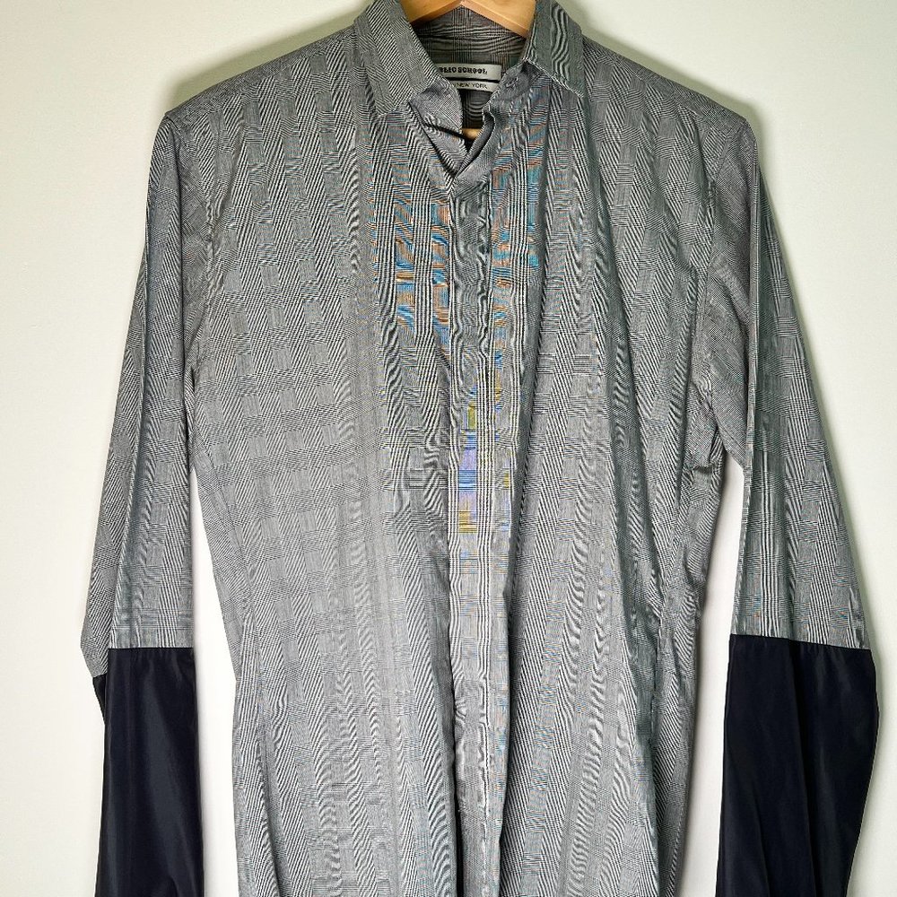 Public School button down shirt with black sleeves